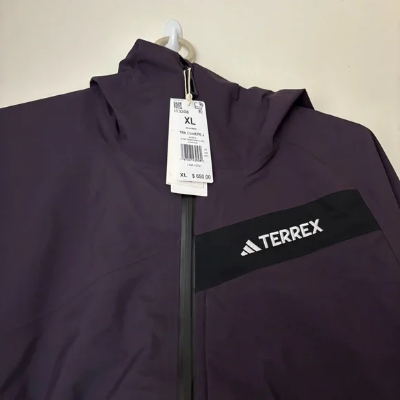 Adidas Terrex Techrock 3L Gore-Tex C-Knit Jacket Men’s XL NEW Purple Alpine Ski